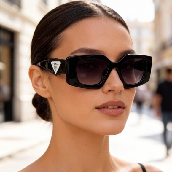 Meet the Posher Accessories - Prada Black Square-Frame Sunglasses with Gradient Lenses